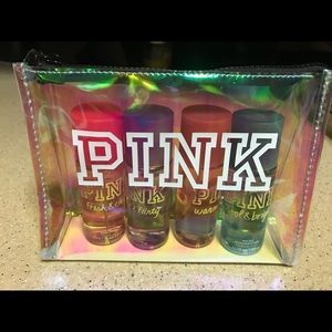 PINK Bag with 4 travel body sprays